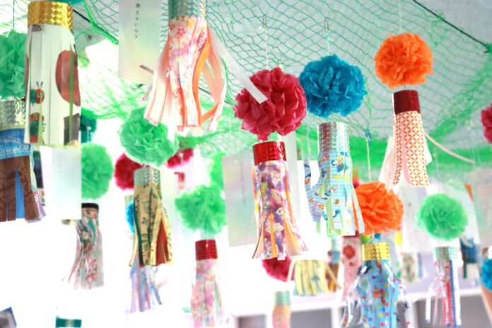 PTA 七夕飾りつけ