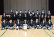 サッカー選手権大会青森県大会壮行式